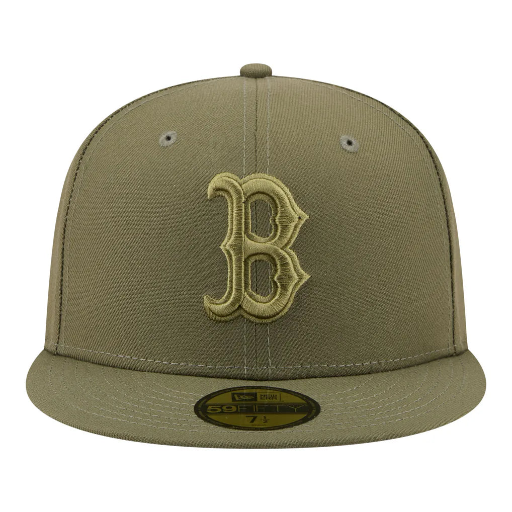 Boston Red Sox New Era Color Pack 59FIFTY Fitted Hat - Olive Techwosell