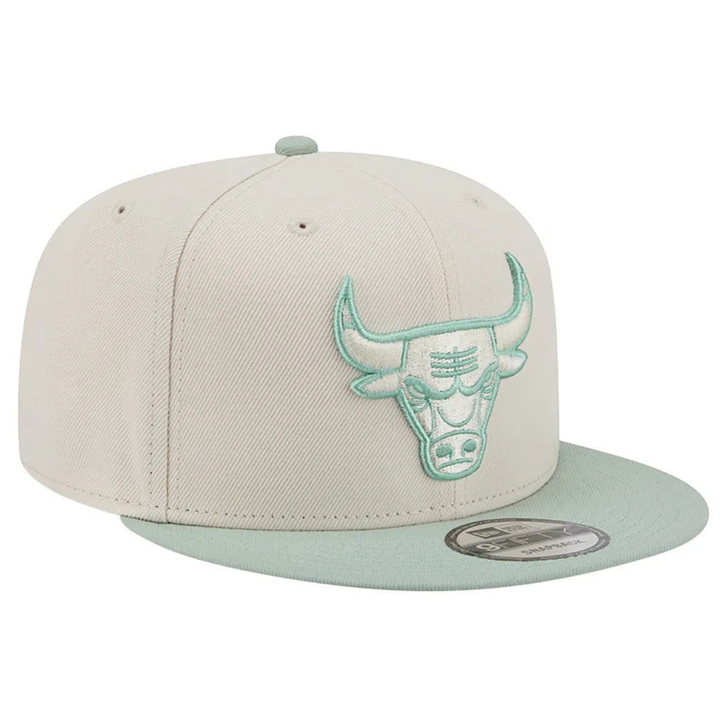 Chicago Bulls New Era Color Pack 9FIFTY Snapback Hat - Cream/Light Green