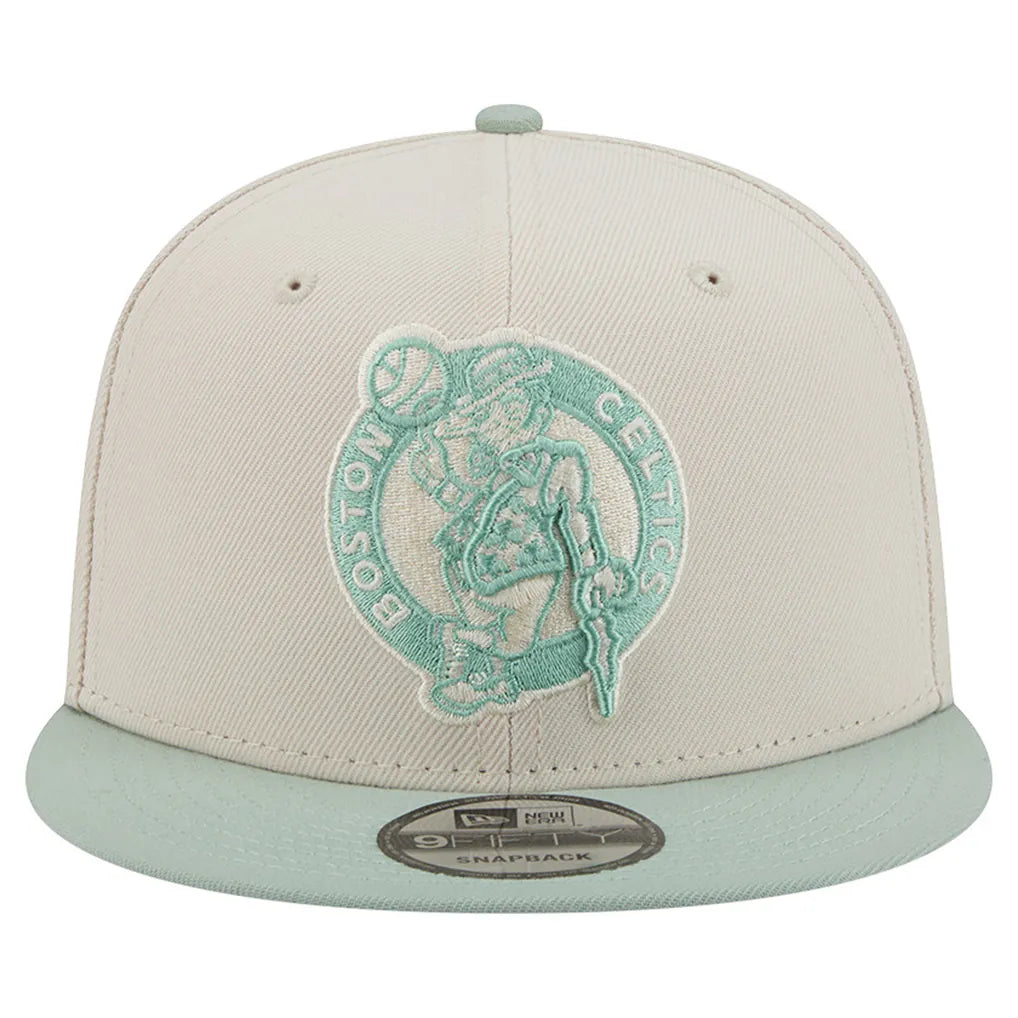 Boston Celtics New Era Color Pack 9FIFTY Snapback Hat - Cream/Light Green Techwosell