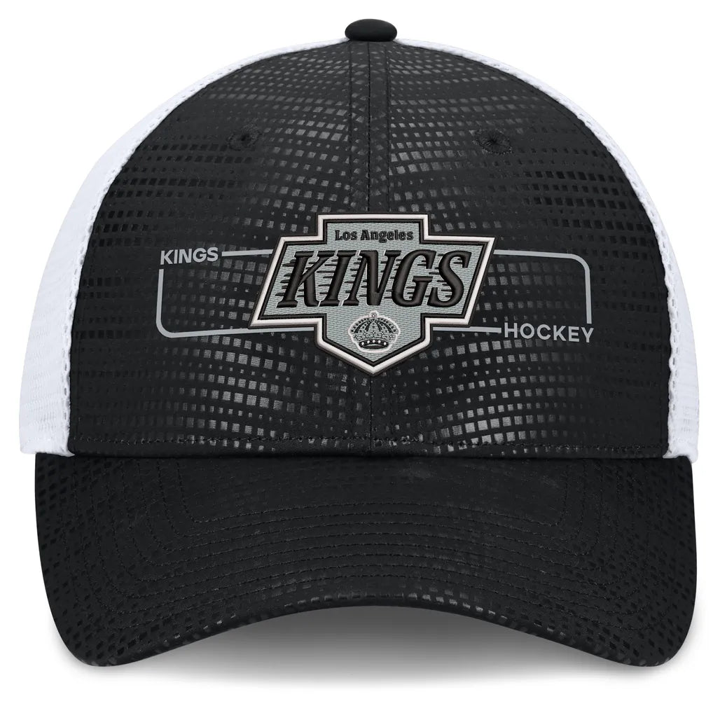 Los Angeles Kings Fanatics Authentic Pro Rink Boxed Logo Trucker Hat - Black Techwosell