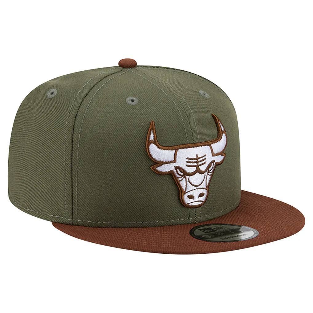 Chicago Bulls New Era Color Pack 9FIFTY Snapback Hat - Green/Brown