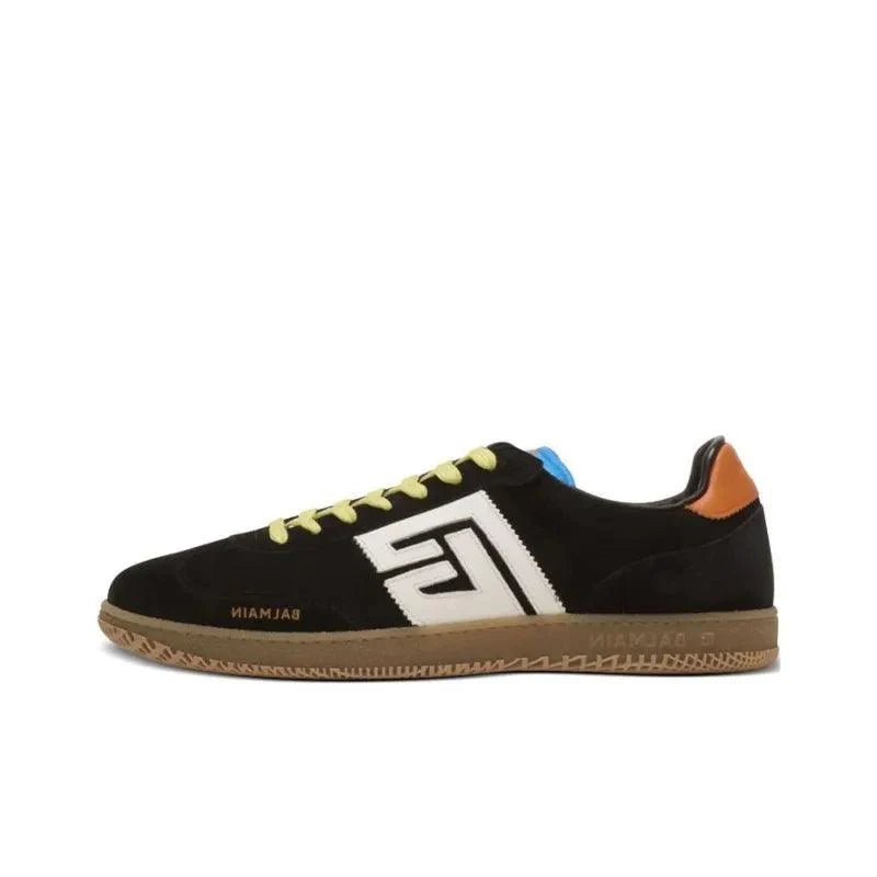 BALMAIN Logo patch Leather Sneakers
