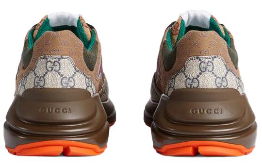 Gucci Rhyton "Beige Brick Red" Sneaker.