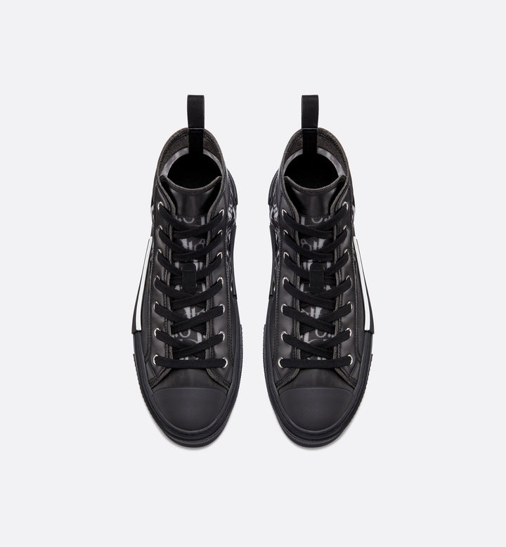 Unisex Dior Oblique Canvas High-Sneaker – White & Black Edition