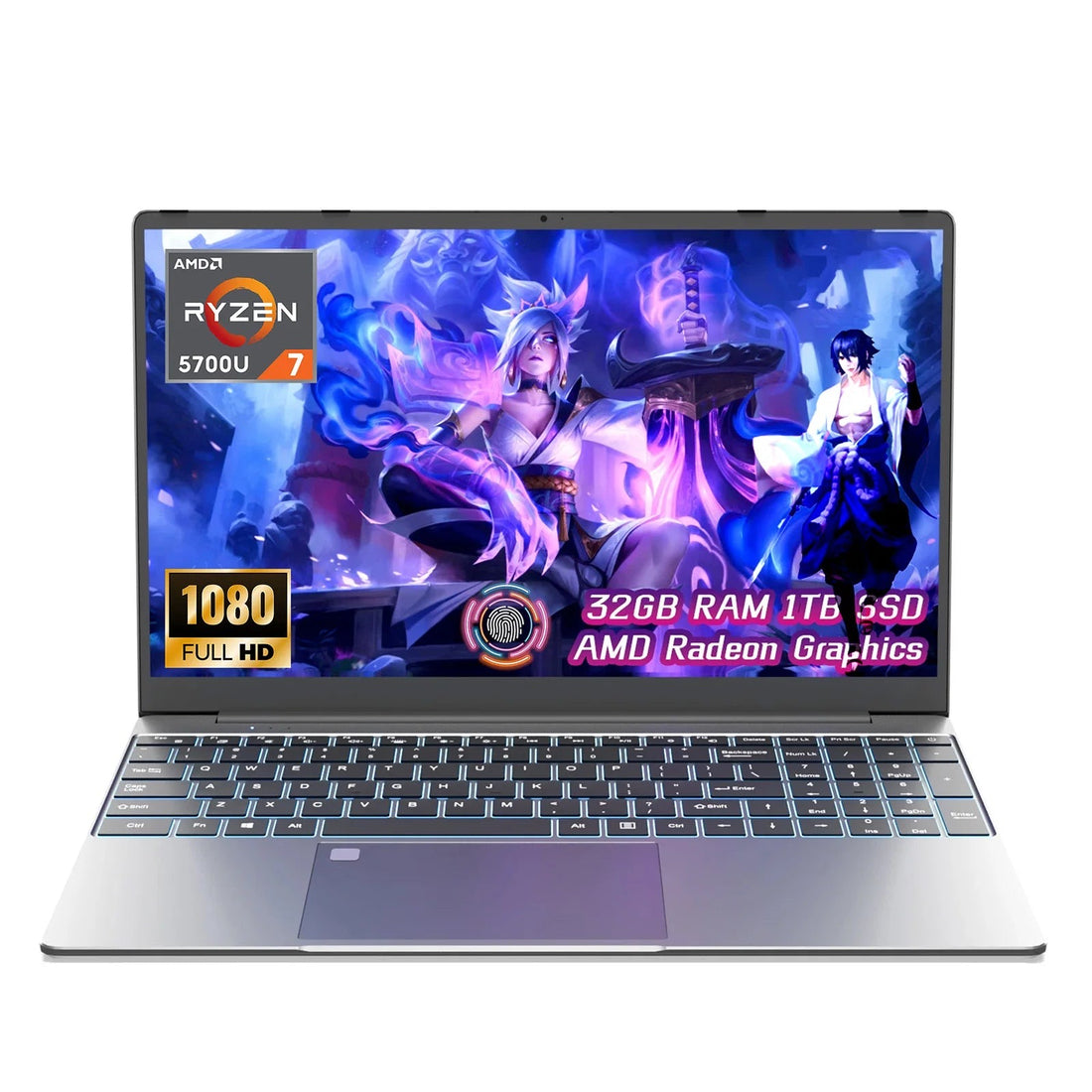 Ninkear Laptop A15/A15 Plus AMD Ryzen™ 5 5500U/7 5700U 15.6' FHD IPS 16+512G/32+1TB SSD Backlit Keyboard Fingerprint Unlock