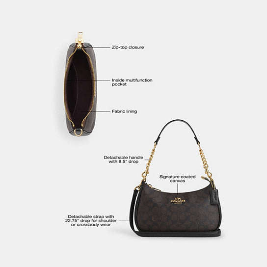 Teri Shoulder Bag
In Signature Canvas Techwosell