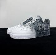 Chrome Hearts x Air Force 1 “Grey & White” Sneakers Techwosell