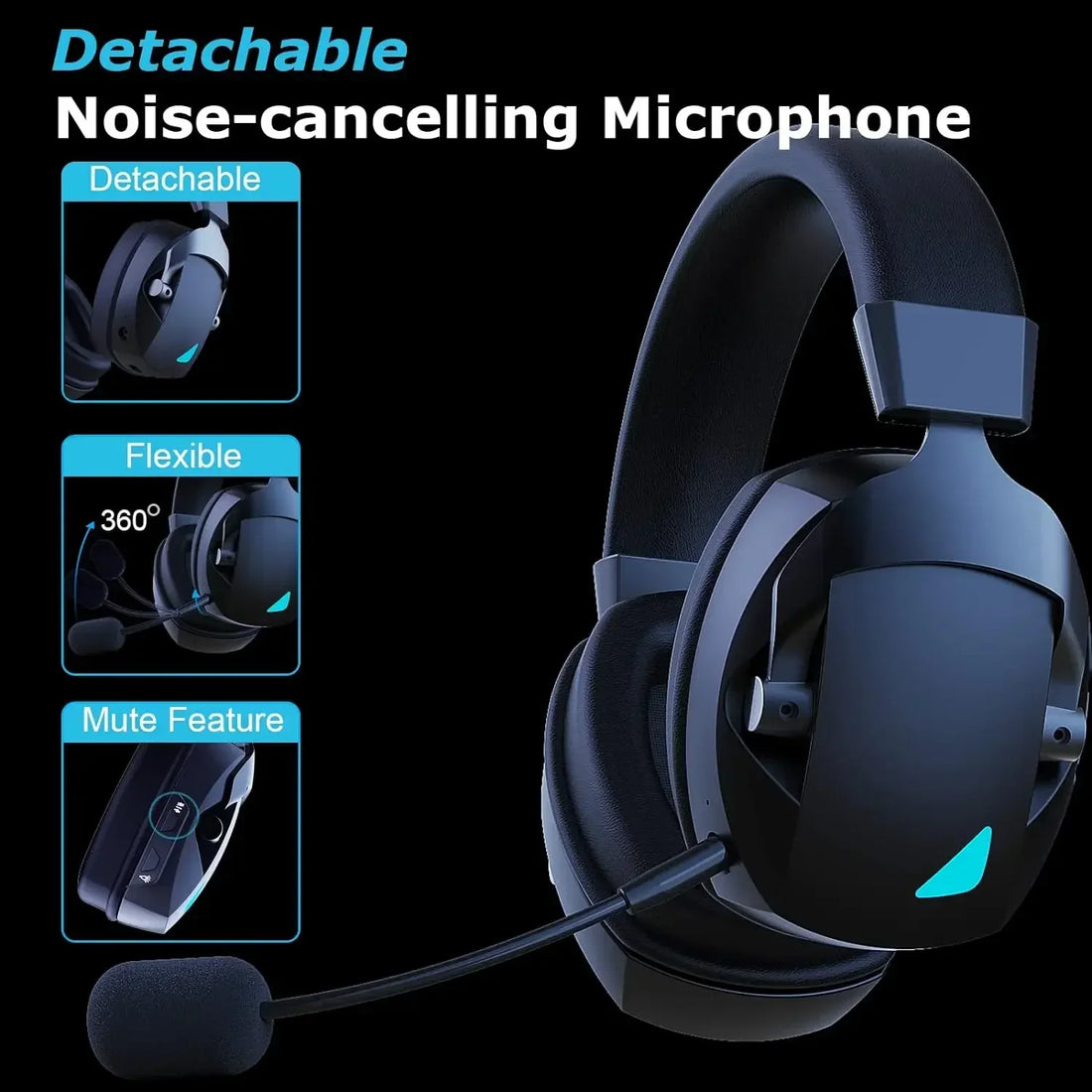 Wireless earphones with gaming microphone, helmet with Bluetooth