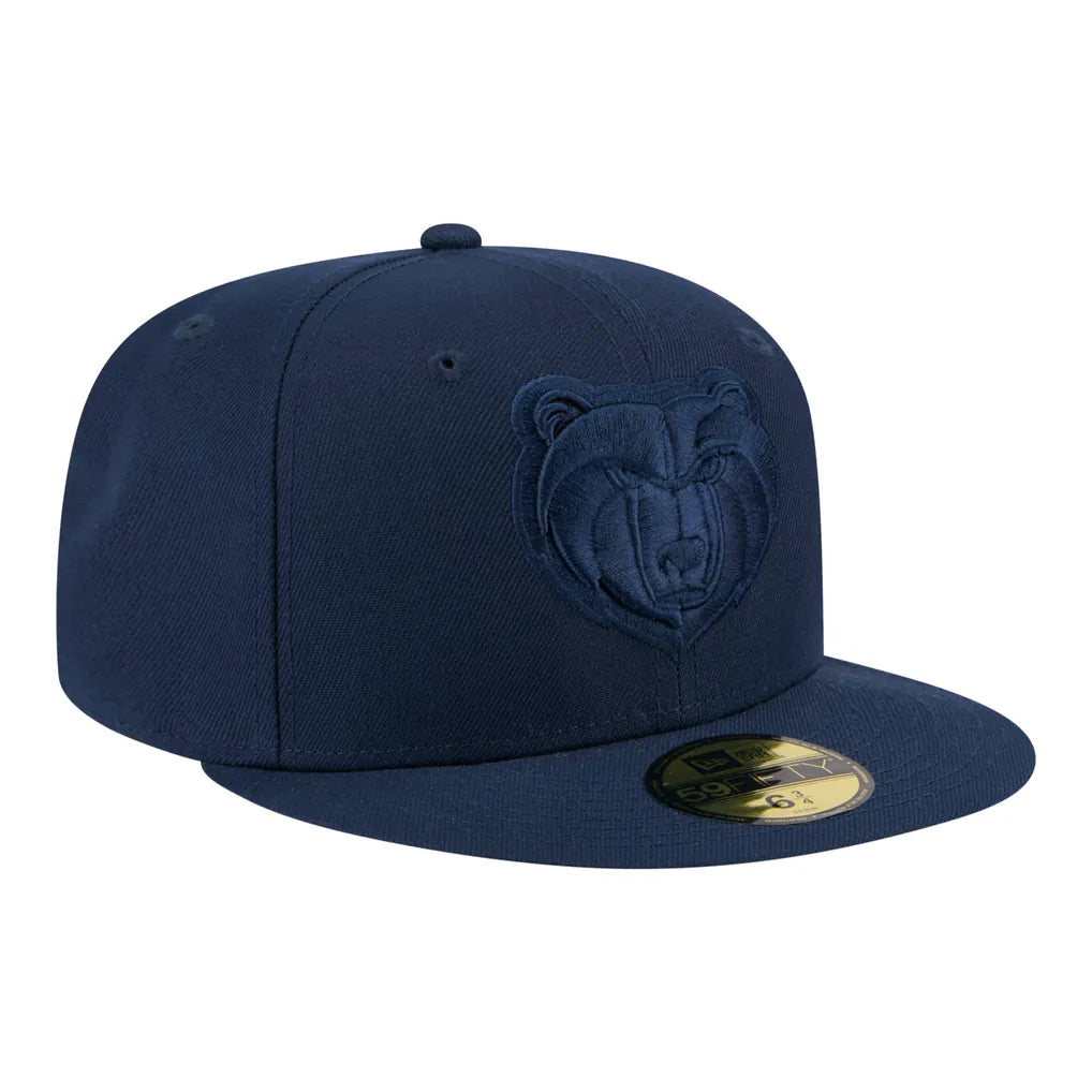 Memphis Grizzlies New Era Tonal Color Pack 59FIFTY Fitted Hat - Navy