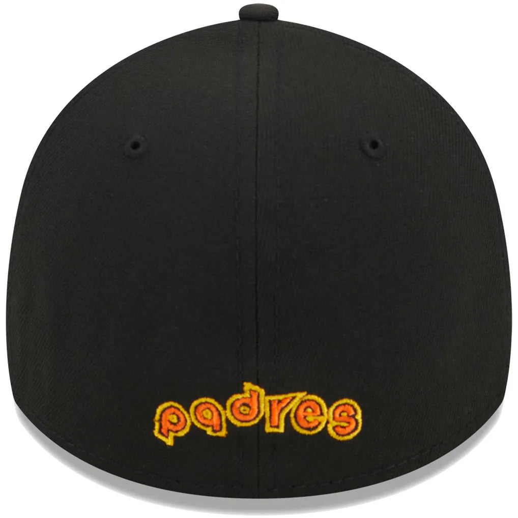 San Diego Padres New Era Logo 39THIRTY Flex Hat - Black Techwosell