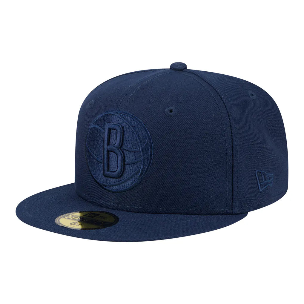 Brooklyn Nets New Era Tonal Color Pack 59FIFTY Fitted Hat - Navy Techwosell