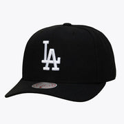 Los Angeles Dodgers Mitchell & Ness Black and White Pro Crown Snapback - Black Techwosell