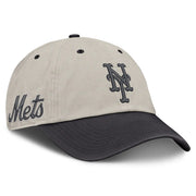 New York Mets Fanatics Frame Adjustable Hat - Beige/Charcoal Techwosell