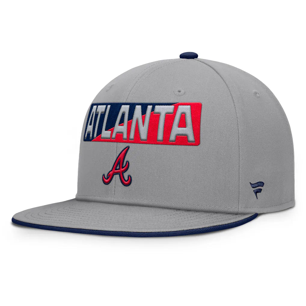Atlanta Braves Fanatics Punchout Snapback Hat - Gray Techwosell