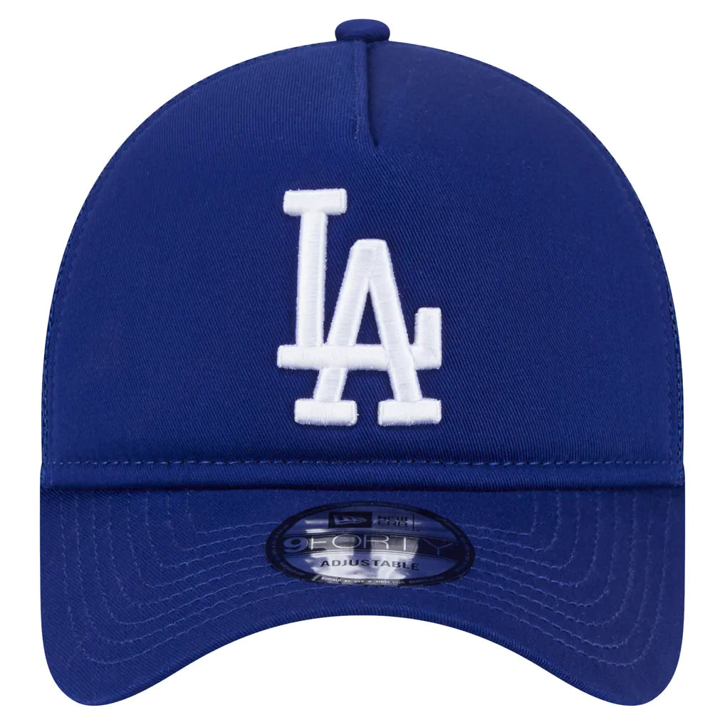 Los Angeles Dodgers New Era 9FORTY A-Frame Trucker Adjustable Hat - Royal