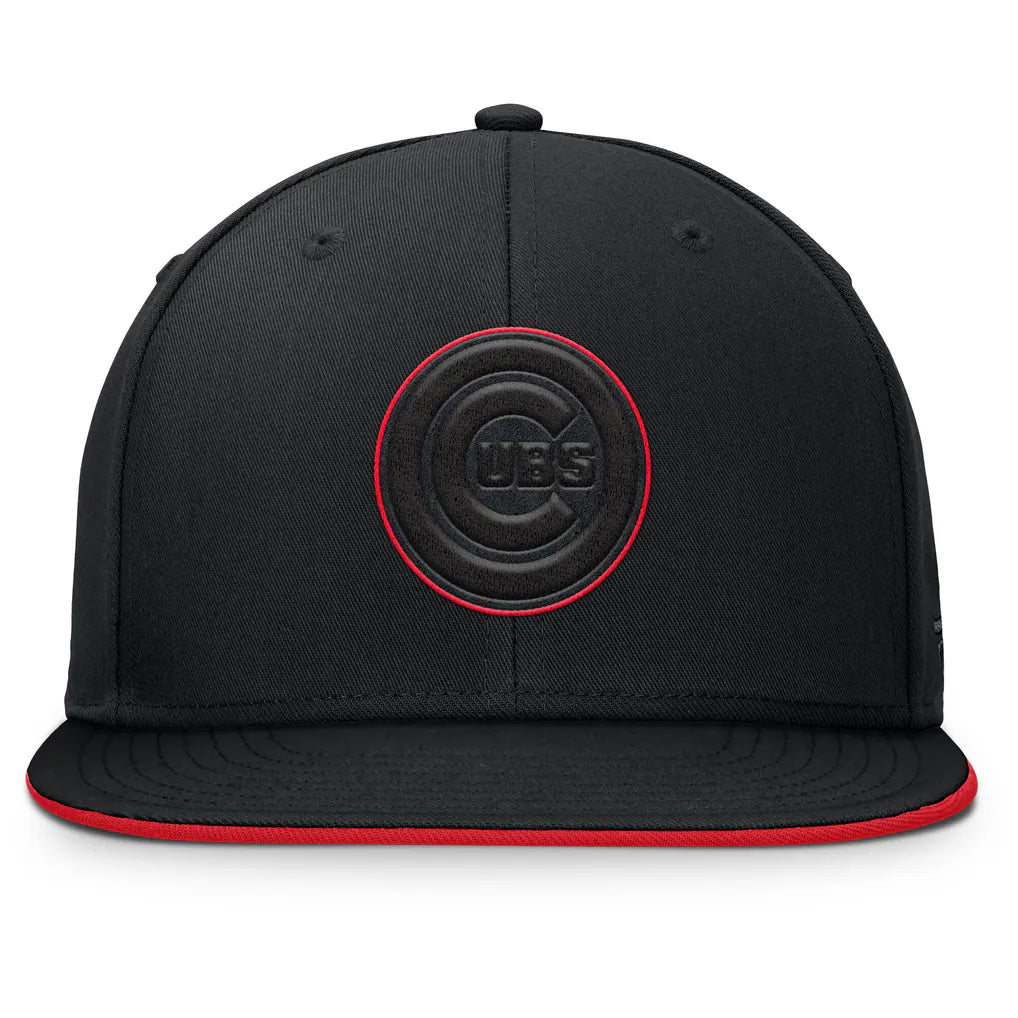 Chicago Cubs Fanatics Glint Snapback Hat - Black Techwosell