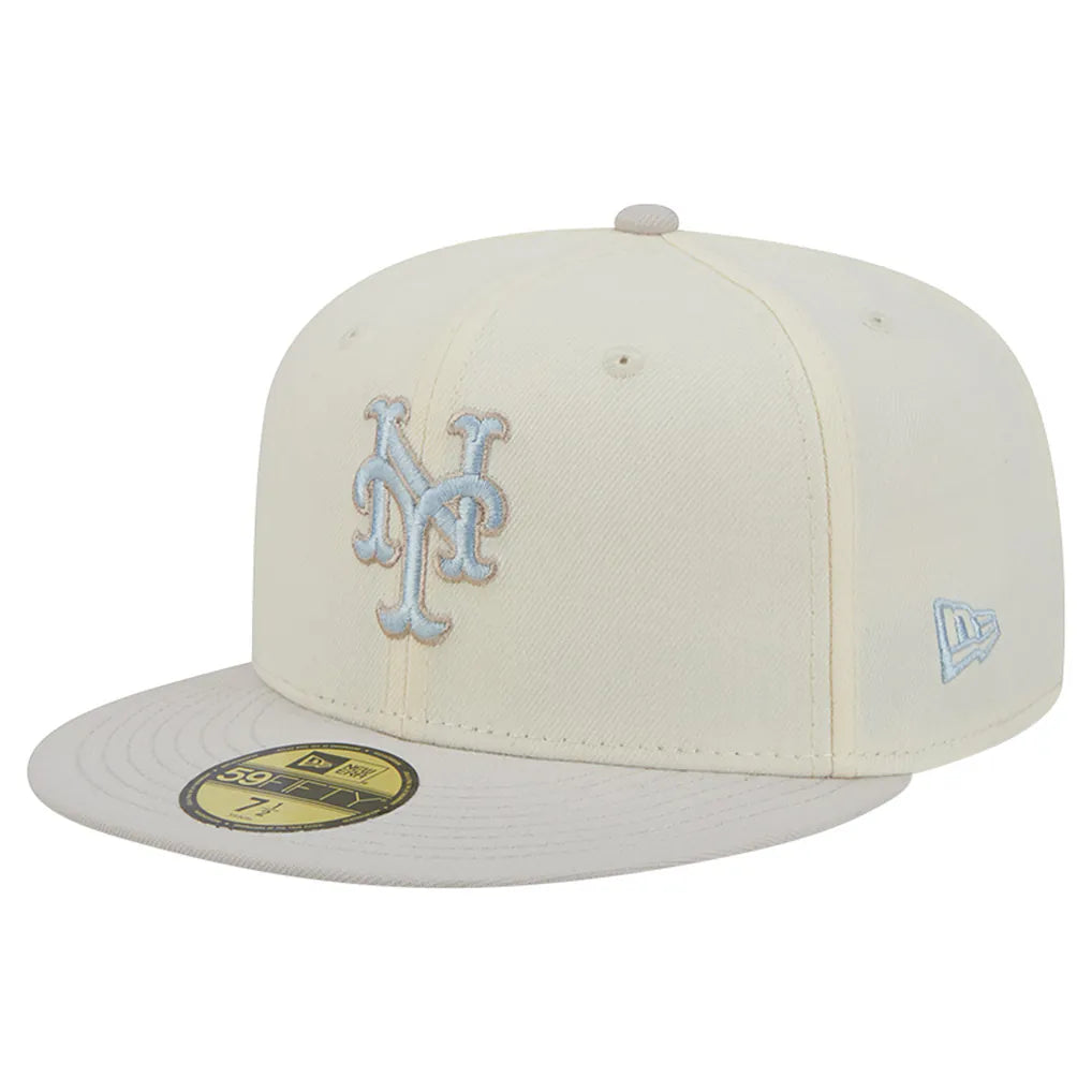 New York Mets New Era Crisp Equinox World Series 59FIFTY Fitted Hat - Natural Techwosell