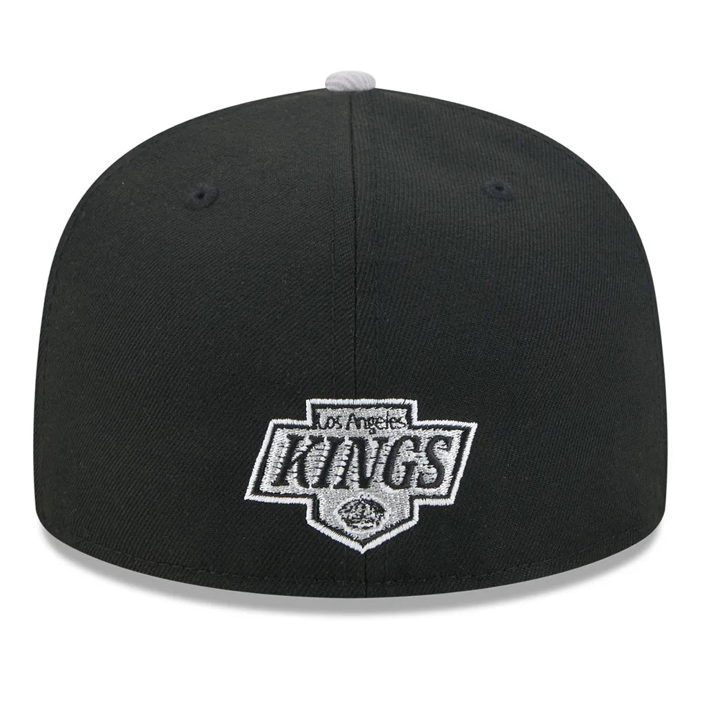 Los Angeles Kings New Era City Icon Stitched Overlay 59FIFTY Fitted Hat - Black/Gray Techwosell