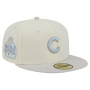 Chicago Cubs New Era Crisp Equinox World Series 59FIFTY Fitted Hat - Natural Techwosell