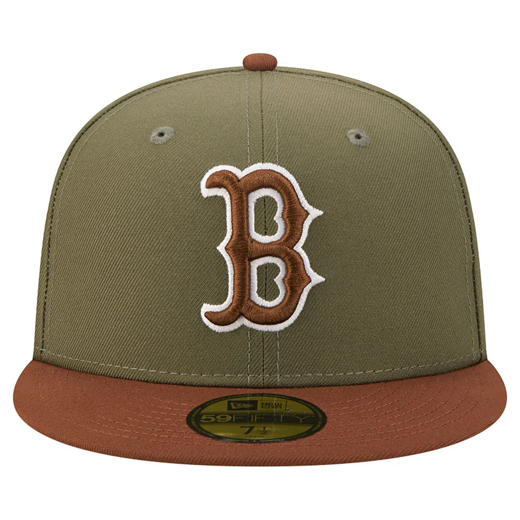 Boston Red Sox New Era Color Pack 59FIFTY Fitted Hat - Olive/Brown