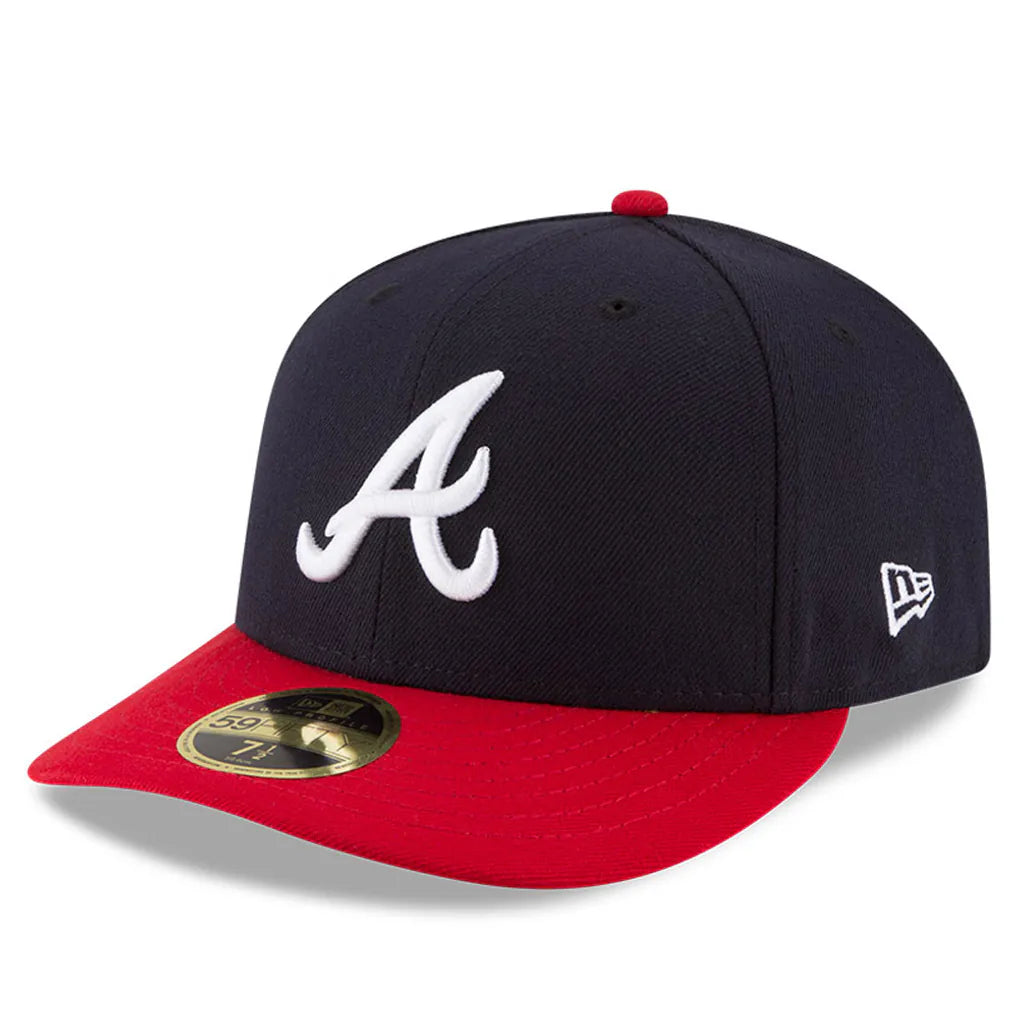 Atlanta Braves New Era Home Authentic Collection On-Field Low Profile 59FIFTY Fitted Hat - Navy/Red Techwosell