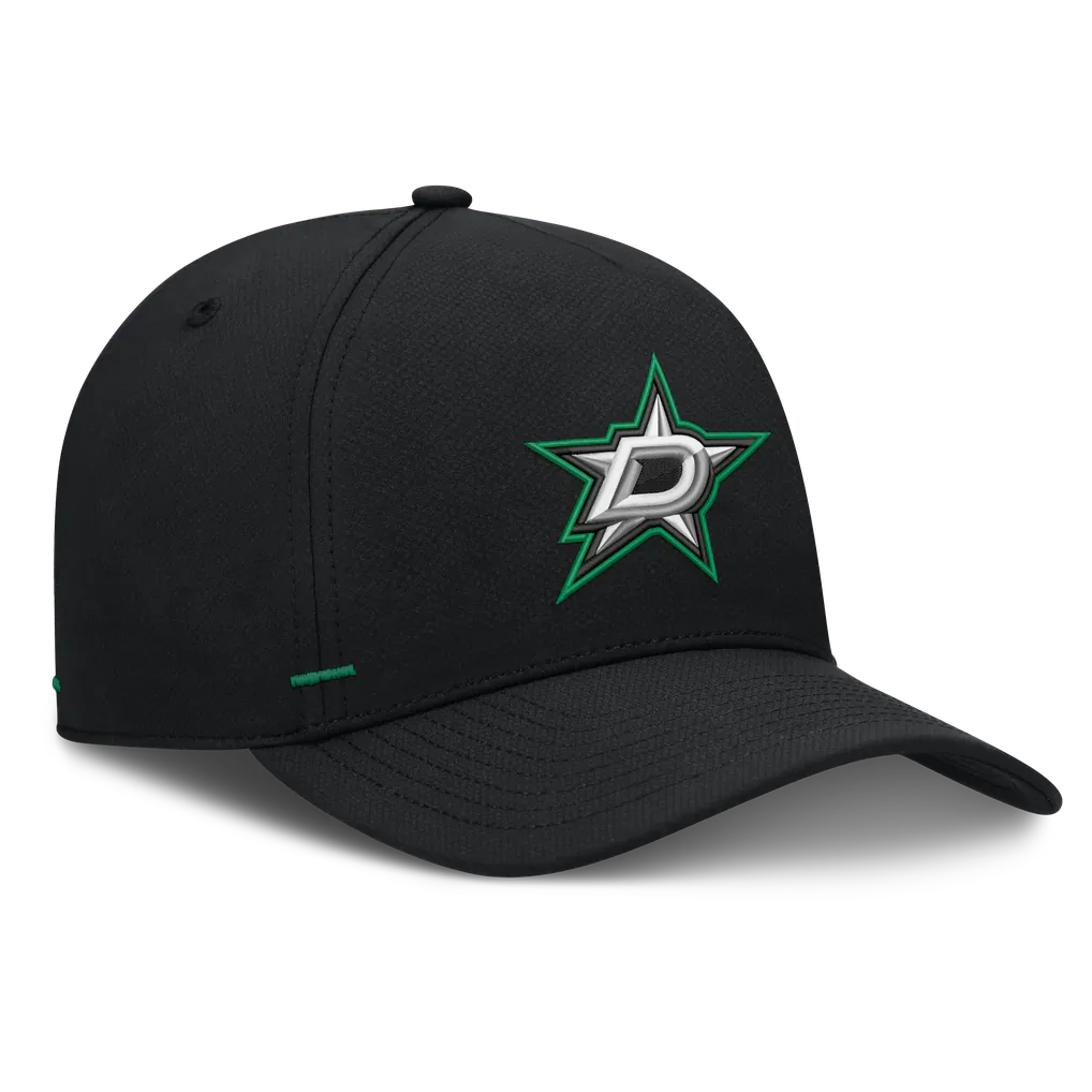 Dallas Stars Fanatics Authentic Pro Rink Bar Tacks A-Frame Adjustable Hat - Black Techwosell