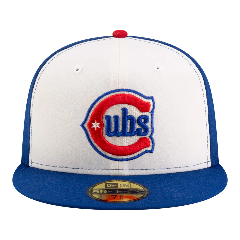 Chicago Cubs New Era 150th Anniversary 59FIFTY Fitted Hat - White/Royal