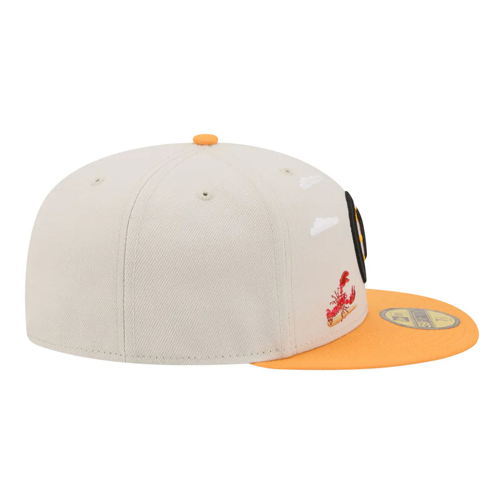 Boston Bruins New Era Localized City Icon 59FIFTY Fitted Hat - Tan/Gold