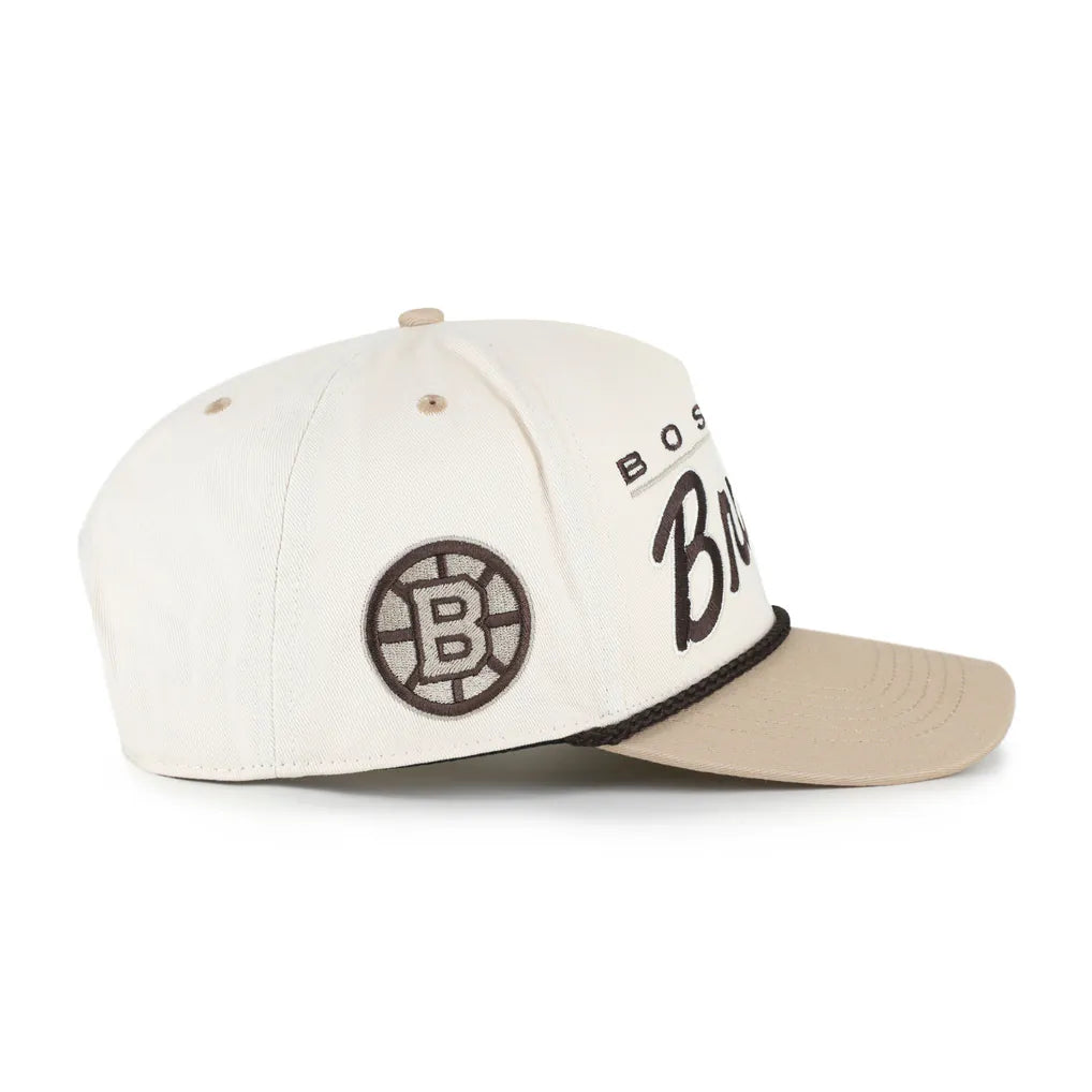 Boston Bruins '47 Neutral Terrain Hitch Rope Adjustable Hat - Natural/Tan