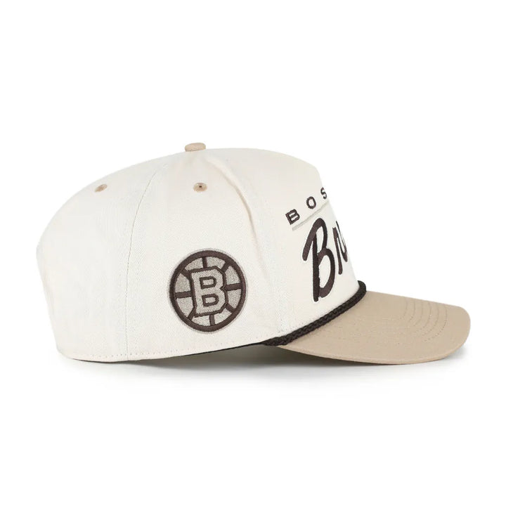 Boston Bruins '47 Neutral Terrain Hitch Rope Adjustable Hat - Natural/Tan