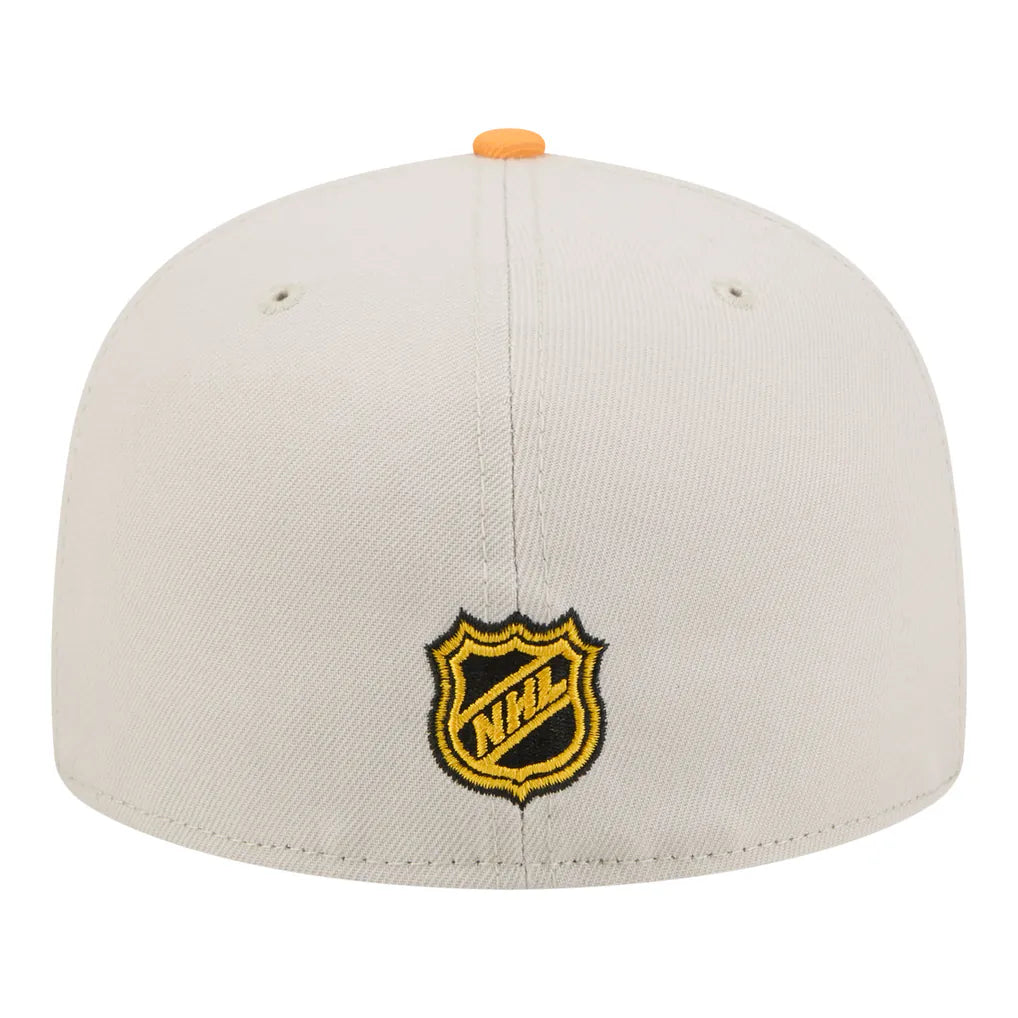 Boston Bruins New Era Localized City Icon 59FIFTY Fitted Hat - Tan/Gold Techwosell