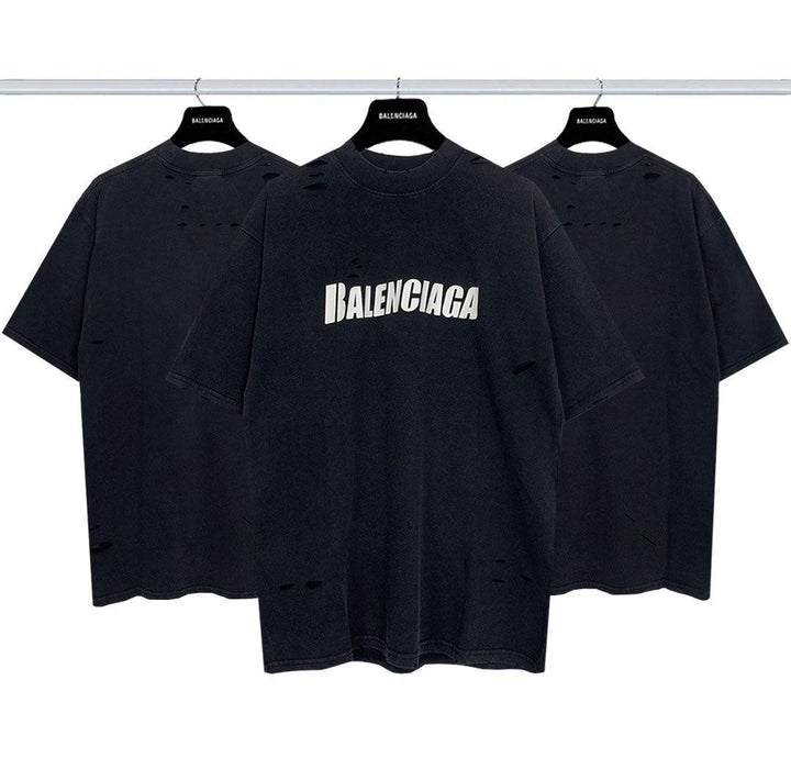 Balenciaga Black T-Shirt Without Collar