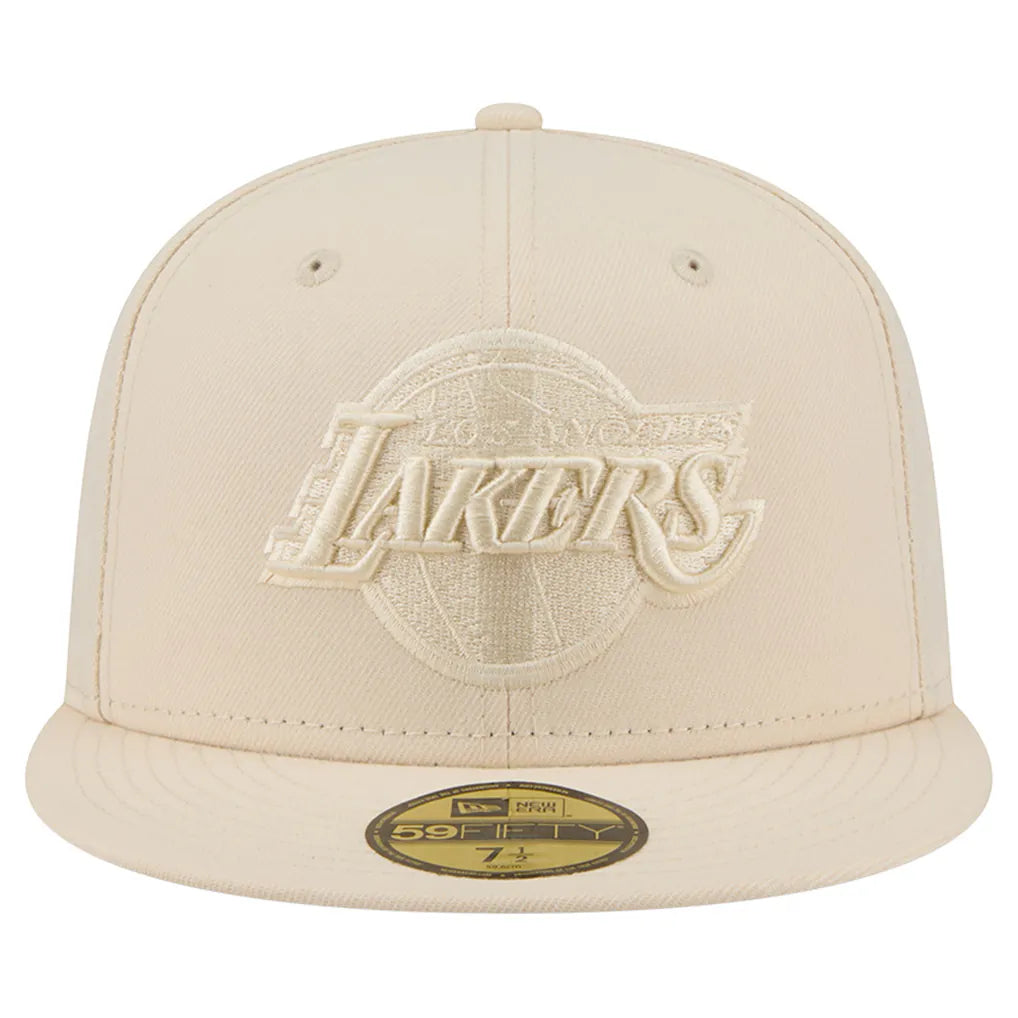 Los Angeles Lakers New Era Color Pack 59FIFTY Fitted Hat - Cream