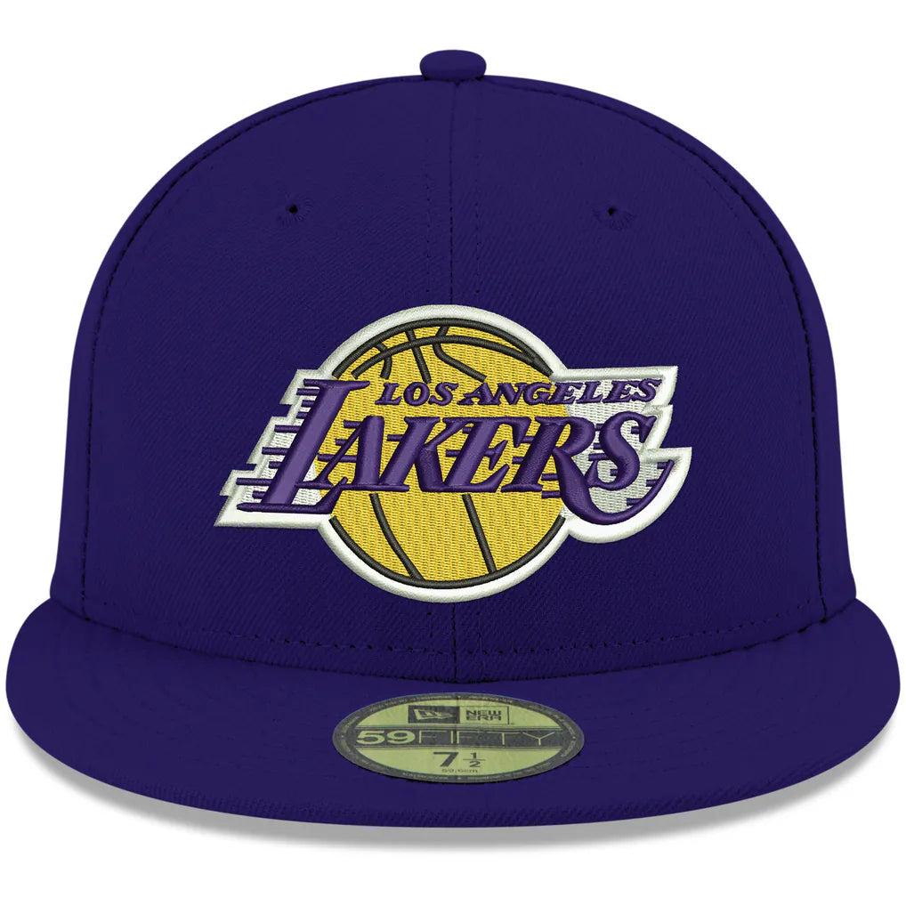 Los Angeles Lakers New Era Official Team Color 59FIFTY Fitted Hat - Purple