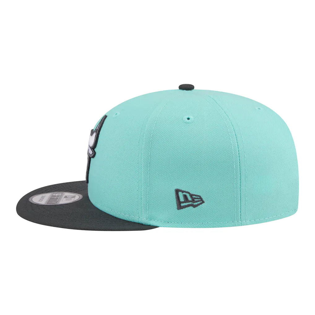 Chicago Bulls New Era Color Pack Two-Tone 9FIFTY Snapback Hat - Turquoise/Charcoal