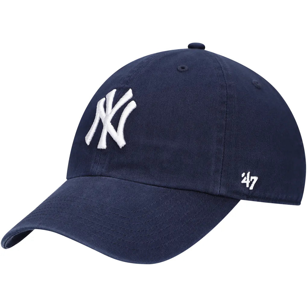 New York Yankees '47 Youth Team Logo Clean Up Adjustable Hat - Navy Techwosell