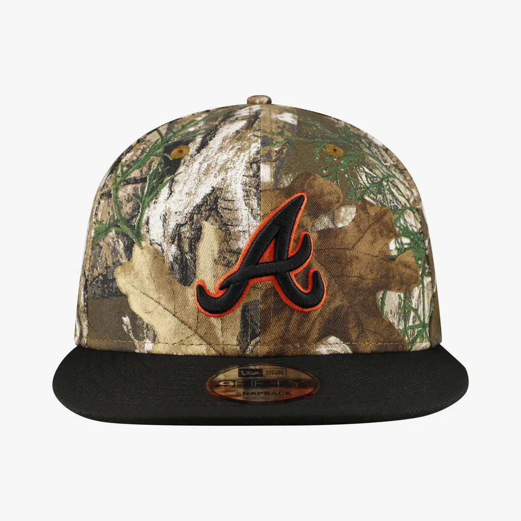 Atlanta Braves New Era Realtree Orange Pop 9FIFTY Snapback Hat - Camo