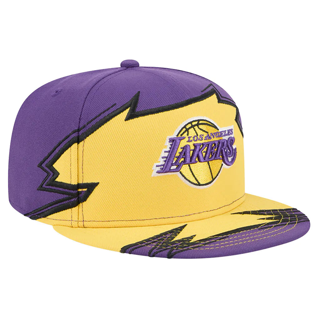 Los Angeles Lakers New Era Break 59FIFTY Fitted Hat - Purple/Gold