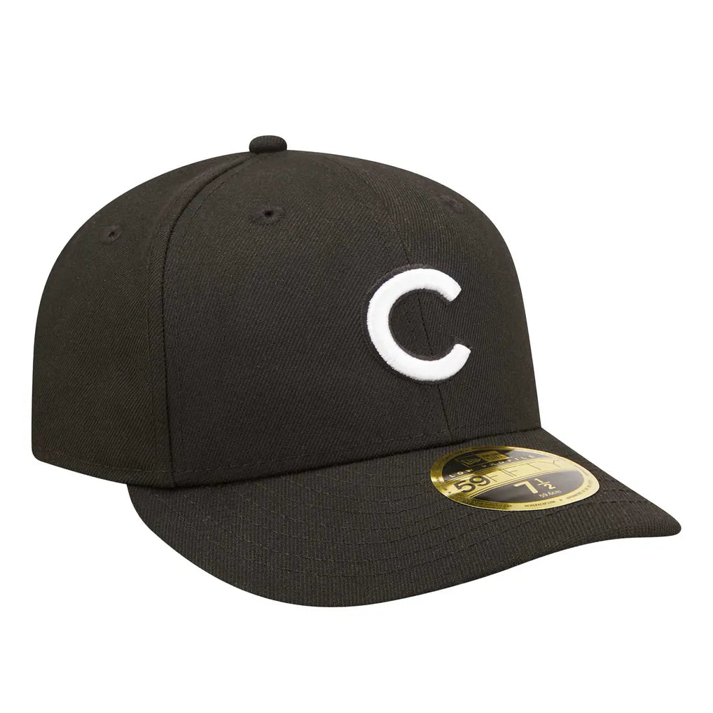 Chicago Cubs New Era Low Profile 59FIFTY Fitted Hat - Black Techwosell