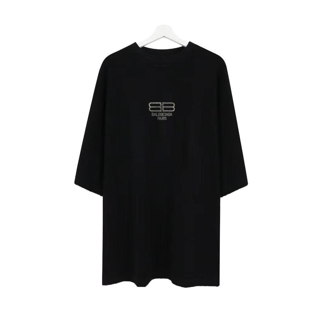Balenciaga Black T-Shirt Without Collar Techwosell