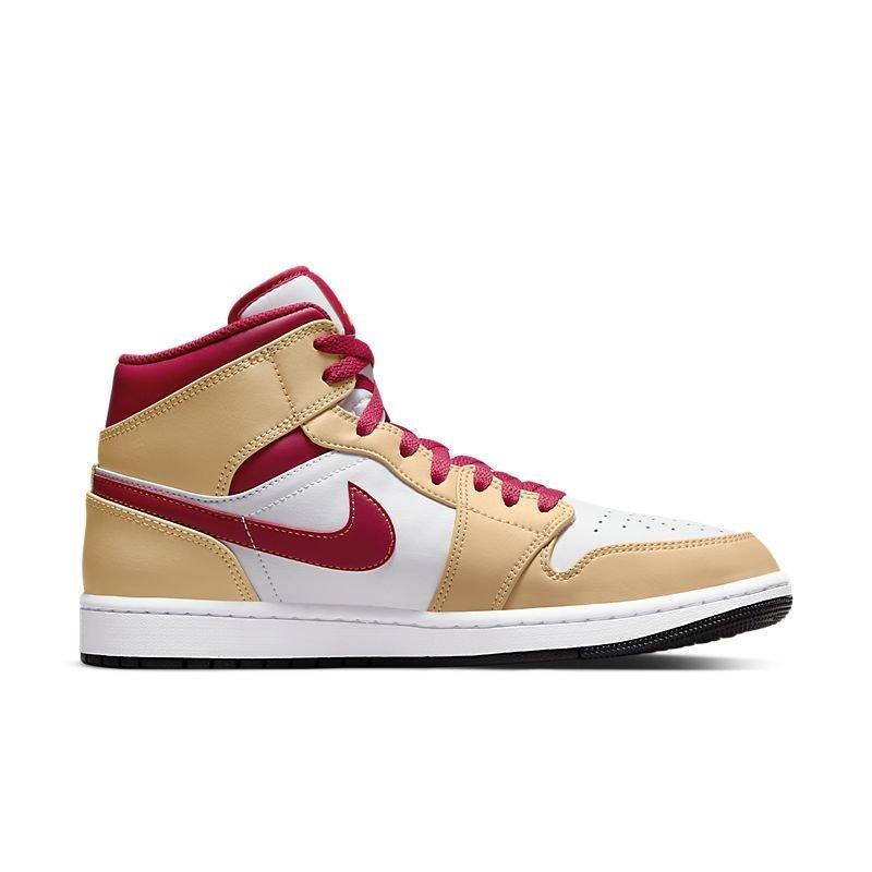 Air Jordan 1 Mid 'Light Curry Cardinal' Techwosell
