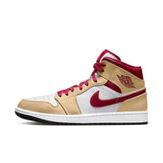 Air Jordan 1 Mid 'Light Curry Cardinal' Techwosell