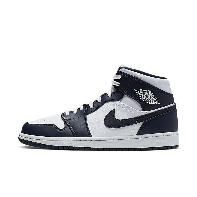Air Jordan 1 Mid 'White Metallic Gold Obsidian' Techwosell