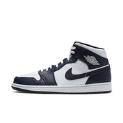 Air Jordan 1 Mid 'White Metallic Gold Obsidian' Techwosell