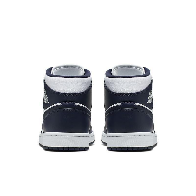 Air Jordan 1 Mid 'White Metallic Gold Obsidian'