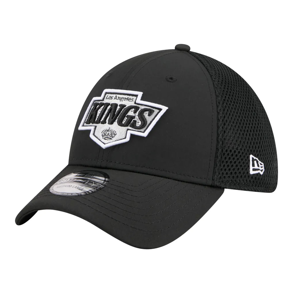 Los Angeles Kings New Era Logo 39THIRTY Flex Hat - Black Techwosell