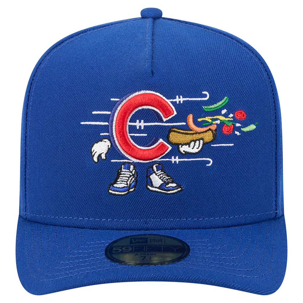 Chicago Cubs New Era Cartoon A-Frame 59FIFTY Fitted Hat - Blue