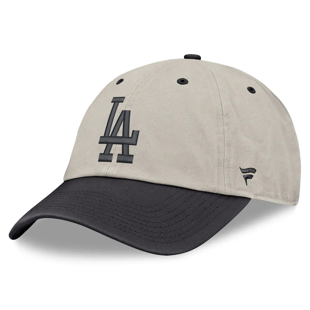Los Angeles Dodgers Fanatics Frame Adjustable Hat - Beige/Charcoal