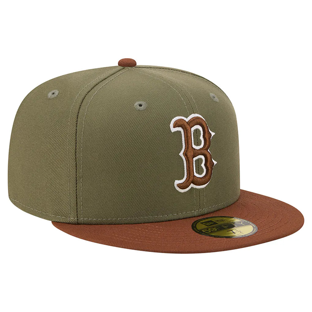 Boston Red Sox New Era Color Pack 59FIFTY Fitted Hat - Olive/Brown