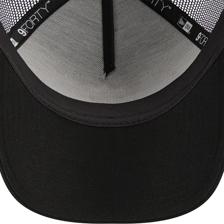 New York Mets New Era A-Frame 9FORTY Trucker Adjustable Hat - Black